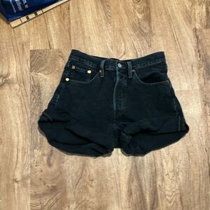 Women’s Levi’s denim 501 black cutoffs size 27 shorts